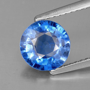 Cianita azul natural de 1,74 ct, corte redondo, SI
