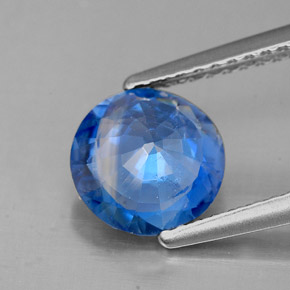 Cianita azul natural de 1,74 ct, corte redondo, SI