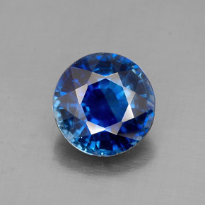 Cianita azul natural de 1,54 ct, corte redondo, SI