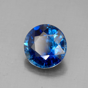 Cianita azul natural de 1,54 ct, corte redondo, SI