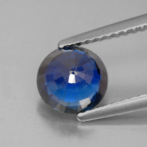 Cianita azul natural de 1,54 ct, corte redondo, SI