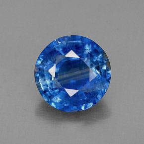 Cianita azul natural de 1,58 ct, corte redondo, SI