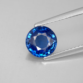 Cianita Azul natural de 1.54 ct, Corte Redondo, SI