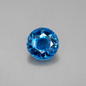 Cianita azul natural de 1,63 ct, corte redondo, SI