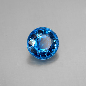 Cianita azul natural de 1,63 ct, corte redondo, SI