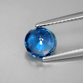 Cianita azul natural de 1,63 ct, corte redondo, SI