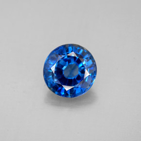 Cianita azul natural de 1,66 ct, corte redondo, SI