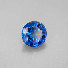 Cianita azul natural de 1,66 ct, corte redondo, SI