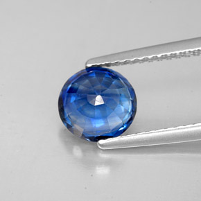 Cianita azul natural de 1,66 ct, corte redondo, SI