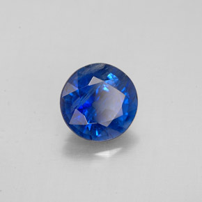 Cianita azul natural de 1,61 ct, corte redondo, SI