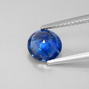 Cianita azul natural de 1,61 ct, corte redondo, SI