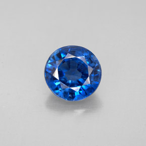 Cianita azul natural de 1,73 ct, corte redondo, SI
