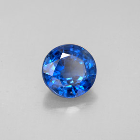 Cianita azul natural de 1,73 ct, corte redondo, SI