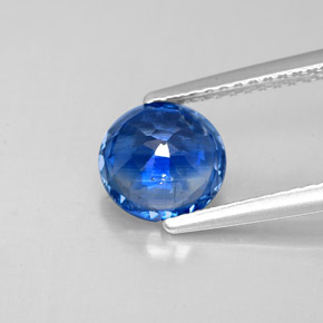 Cianita azul natural de 1,73 ct, corte redondo, SI