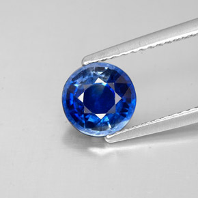 Cianita azul natural de 1,57 ct, corte redondo, SI