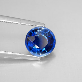 Cianita azul natural de 1,57 ct, corte redondo, SI