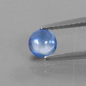 Cianita Azul natural de 0.55 ct, Corte Redondo, Transparente