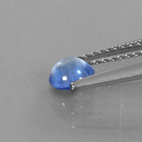 Cianita Azul natural de 0.55 ct, Corte Redondo, Transparente