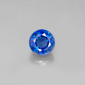 Cianita azul natural de 1,33 ct, corte redondo, VS-SI