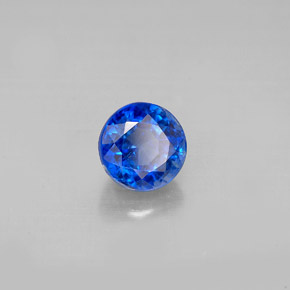 Cianita azul natural de 1,33 ct, corte redondo, VS-SI