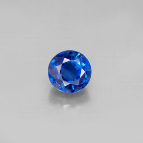 Cianita azul natural de 1,31 ct, corte redondo, VS-SI