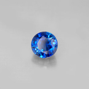 Cianita azul natural de 1,31 ct, corte redondo, VS-SI