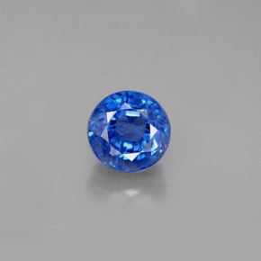 Cianita azul natural de 1,54 ct, corte redondo, VS-SI