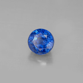 Cianita azul natural de 1,54 ct, corte redondo, VS-SI