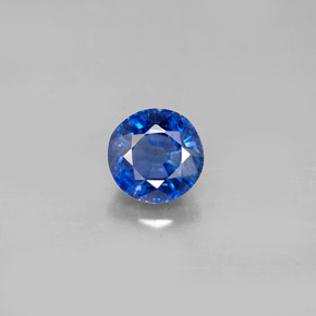 Cianita azul natural de 1,23 ct, corte redondo, VS-SI