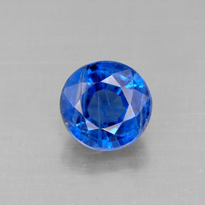 Cianita azul natural de 1,23 ct, corte redondo, VS-SI
