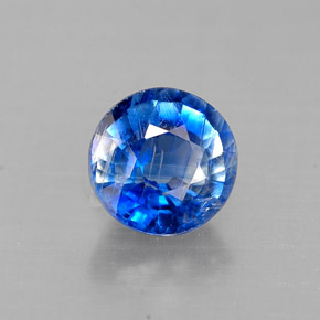 Cianita azul natural de 1,08 ct, corte redondo, VS-SI