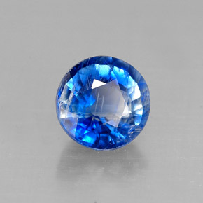 Cianita azul natural de 1,08 ct, corte redondo, VS-SI