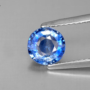 Cianita azul natural de 1,06 ct, corte redondo, VS-SI