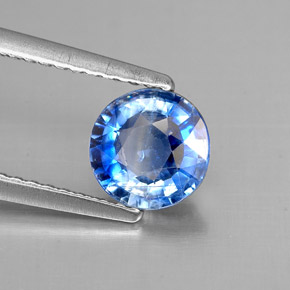 Cianita azul natural de 1,06 ct, corte redondo, VS-SI