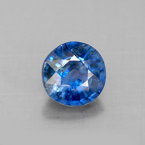 Cianita Azul natural de 1.05 ct, Corte Redondo, VS-SI