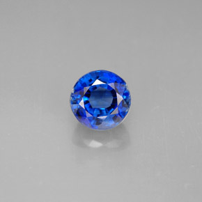 Cianita azul natural de 1,41 ct, corte redondo, VS-SI