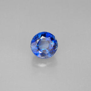 Cianita azul natural de 1,41 ct, corte redondo, VS-SI
