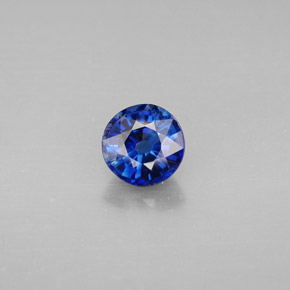 Cianita azul natural de 1,09 ct, corte redondo, VS