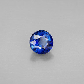 Cianita azul natural de 1,09 ct, corte redondo, VS