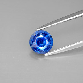 Cianita Azul natural de 1.05 ct, Corte Redondo, VS