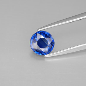 Cianita azul natural de 0,96 ct, corte redondo, VS-SI