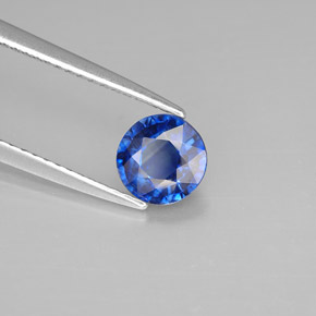 Cianita azul natural de 0,96 ct, corte redondo, VS-SI