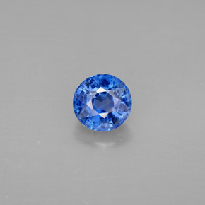 Cianita azul natural de 1,15 ct, corte redondo, VS-SI