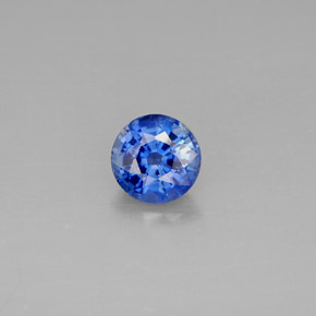 Cianita azul natural de 0,98 ct, corte redondo, VS