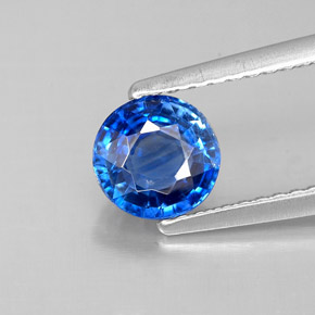 Cianita azul natural de 1,21 ct, corte redondo, VS-SI