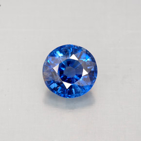 Cianita azul natural de 1,02 ct, corte redondo, VS-SI