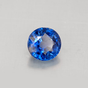 Cianita azul natural de 1,02 ct, corte redondo, VS-SI