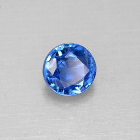 Cianita azul natural de 1,18 ct, corte redondo, VS-SI