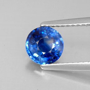 Cianita azul natural de 1,17 ct, corte redondo, VS-SI