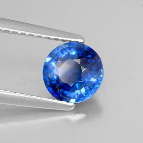 Cianita azul natural de 1,17 ct, corte redondo, VS-SI